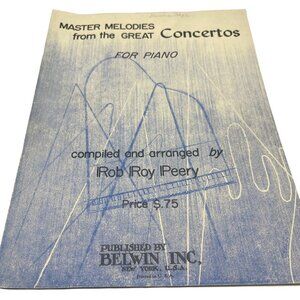 Master melodies book from the great concertos for piano Belwin inc. 27 PG READ